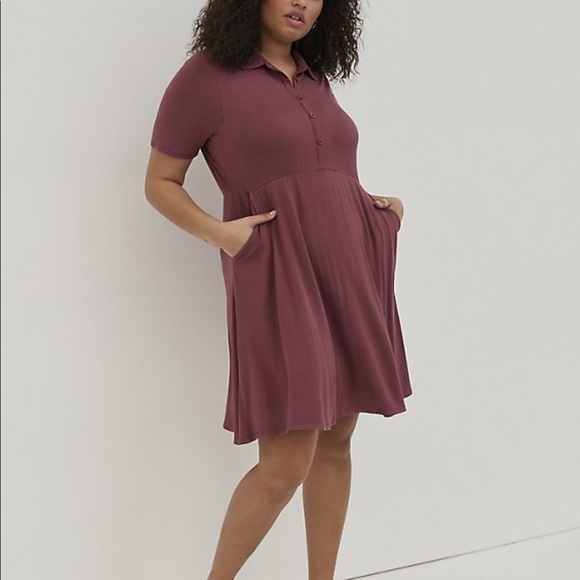 Collared Jersey Shirtdress
Dusty Red - Picture 2 of 7